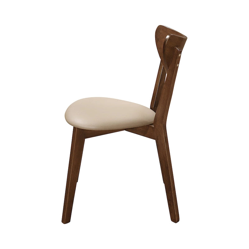 Markus Tan and Chestnut Open Back Dining Chairs (Set of 4)