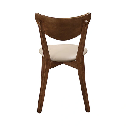 Markus Tan and Chestnut Open Back Dining Chairs (Set of 4)