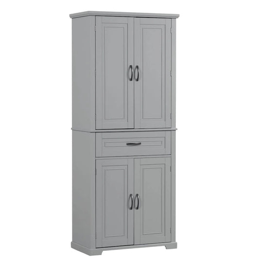 Bathroom Storage Cabinet with Doors and Drawer Multiple Storage Space Adjustable Shelf