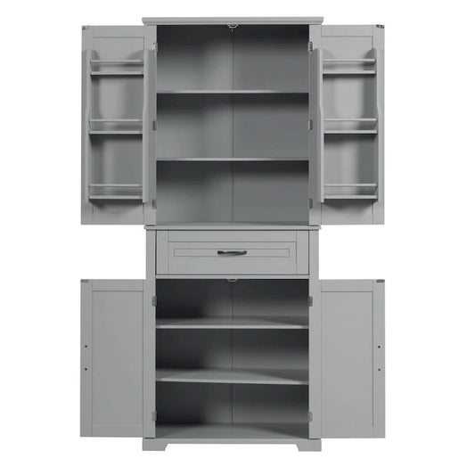 Bathroom Storage Cabinet with Doors and Drawer Multiple Storage Space Adjustable Shelf