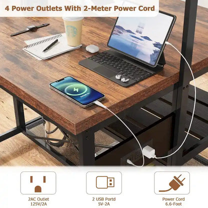 47 Kitchen Island Table Microwave Stand Oven Shelf with Storage - 47D x 28W x 72H