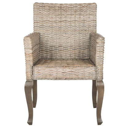 SAFAVIEH Alearda Natural Dining Chair (Set of 2) - 23 x 24.4 x 34 - 23Wx24Dx34H