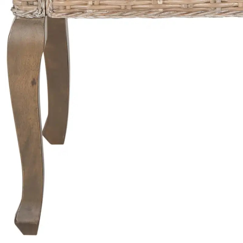 SAFAVIEH Alearda Natural Dining Chair (Set of 2) - 23 x 24.4 x 34 - 23Wx24Dx34H