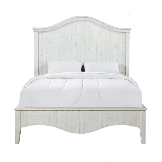 Ella Solid Wood California-King Bed in White Wash