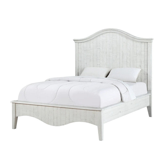 Ella Solid Wood California-King Bed in White Wash