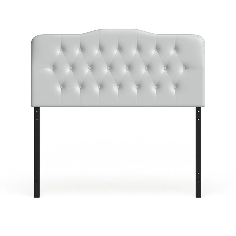 Silver Orchid Bow Full Vinyl Headboard