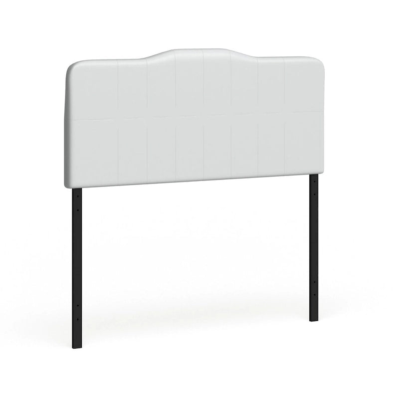 Silver Orchid Bow Full Vinyl Headboard