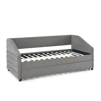 Twin Size Daybed with Two Drawers Upholstered Tufted Sofa Bed