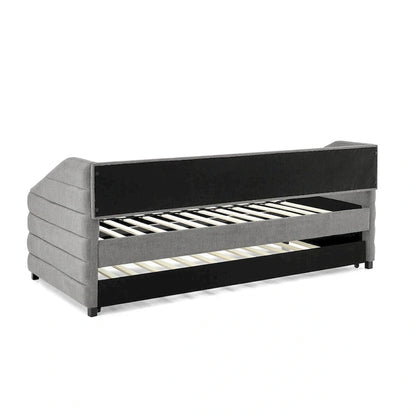 Twin Size Daybed with Two Drawers Upholstered Tufted Sofa Bed