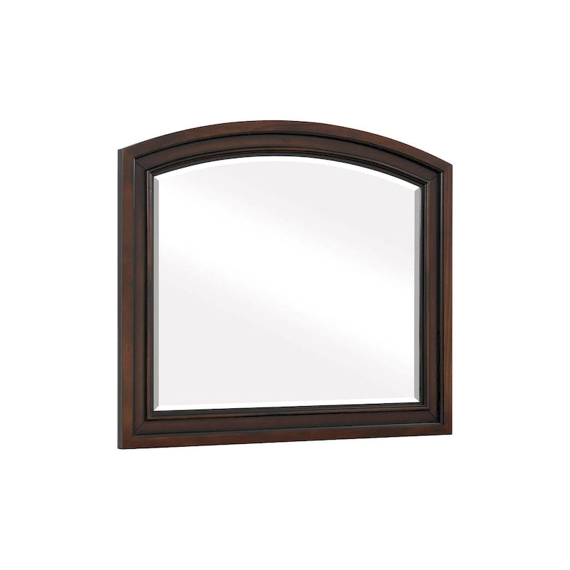 Chelsey 4 Piece Brown Cherry Traditional Storage Sleigh Platform Bedroom Set