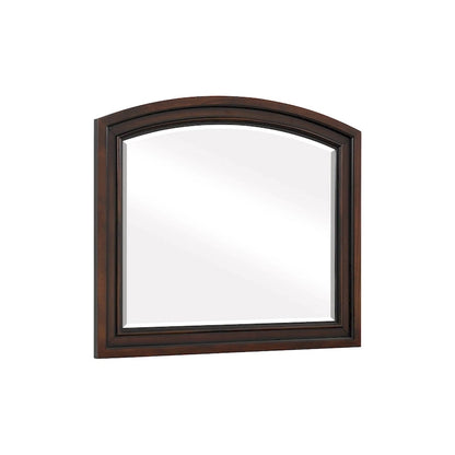 Chelsey 4 Piece Brown Cherry Traditional Storage Sleigh Platform Bedroom Set