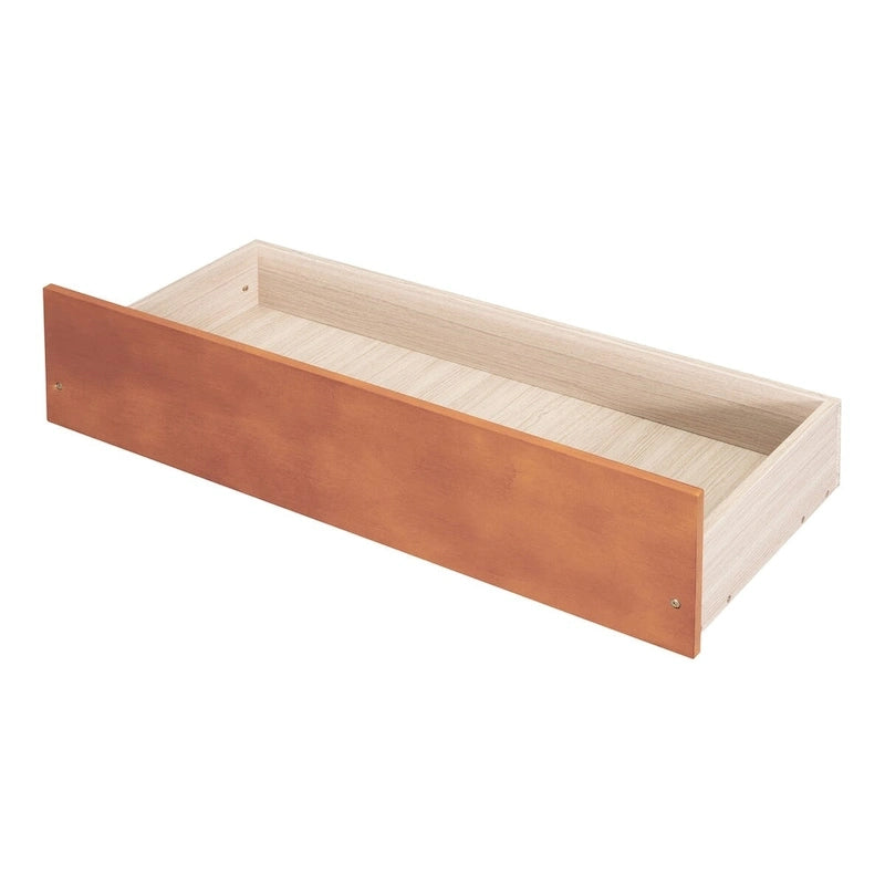 Twin Size Wood Platform Bed with 4 Drawers and Streamlined Headboard