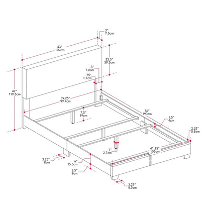 Nova Modern Single Bed, Box Spring Required