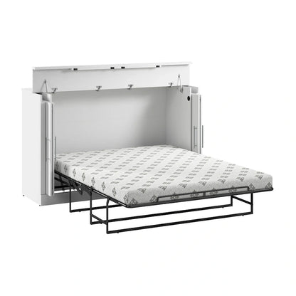 Nebula 75W Queen Cabinet Bed with Mattress for Guest Room by Bestar