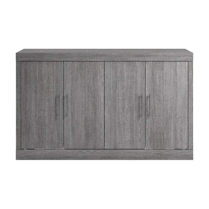 Nebula 75W Queen Cabinet Bed with Mattress for Guest Room by Bestar