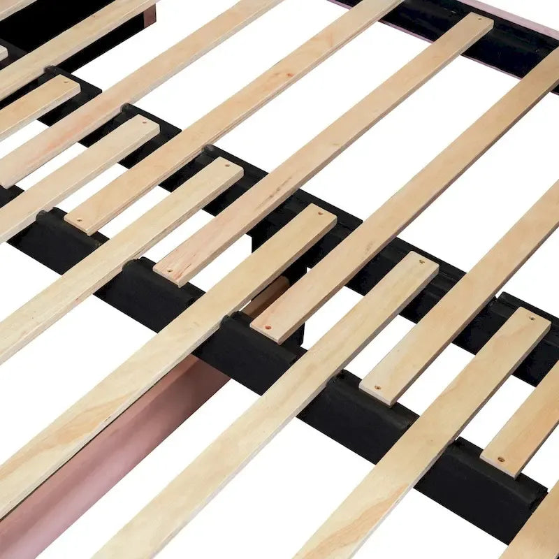 Twin Size Upholstered daybed with Trundle & 2 Drawers