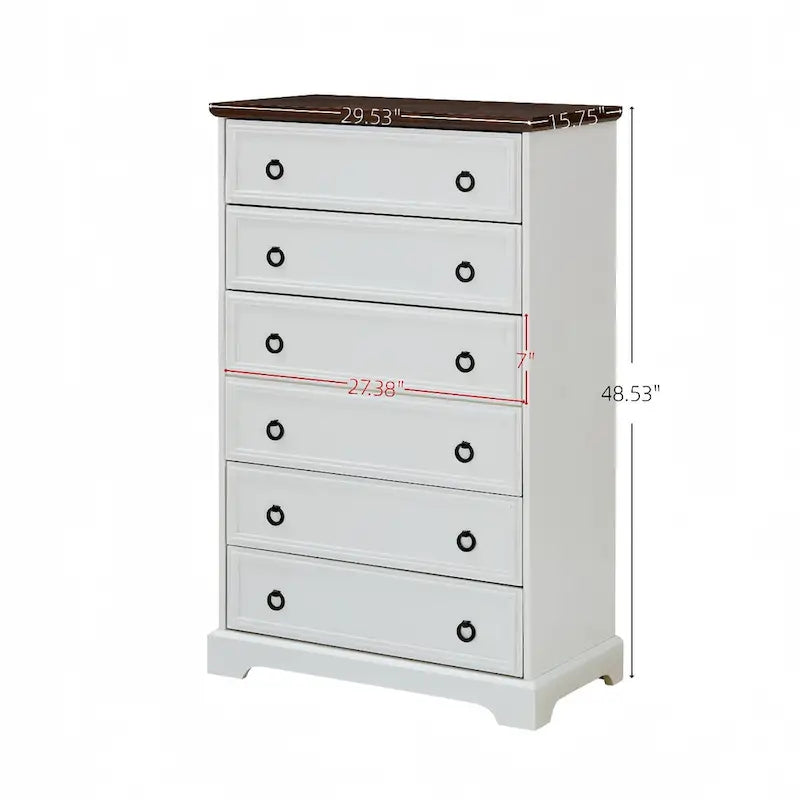 Modern 6-Drawer Dresser Closet Organizers for Bedroom