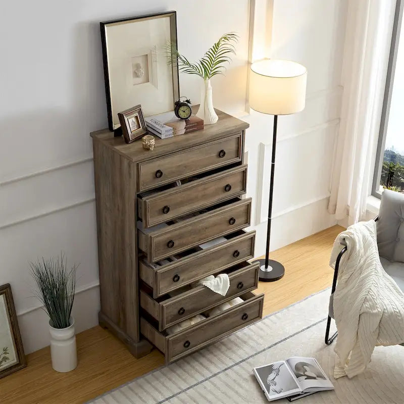 Modern 6-Drawer Dresser Closet Organizers for Bedroom