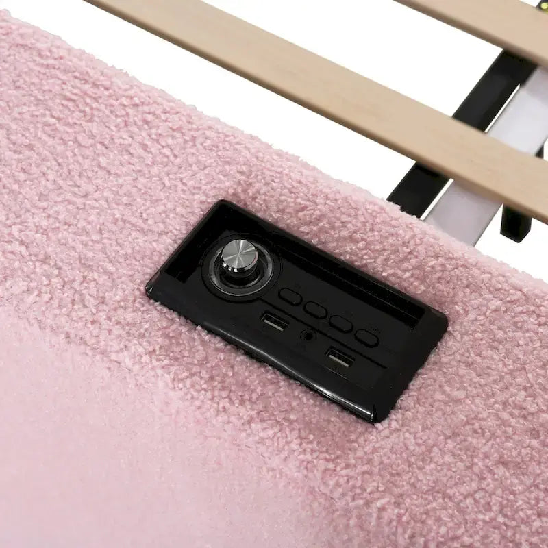 Full Size Upholstered Daybed with Storage Armrests and Trundle