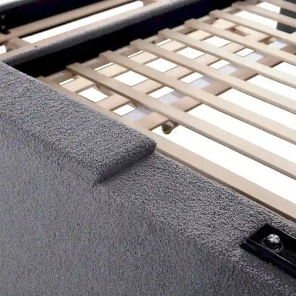 Full Size Upholstered Daybed with Storage Armrests and Trundle