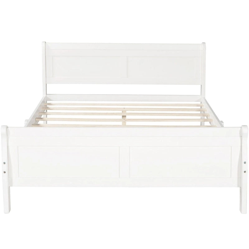 Oaks Aura Wood Platform Bed Twin Bed Frame Mattress Foundation Sleigh Bed with Headboard/Footboard/Wood Slat Support