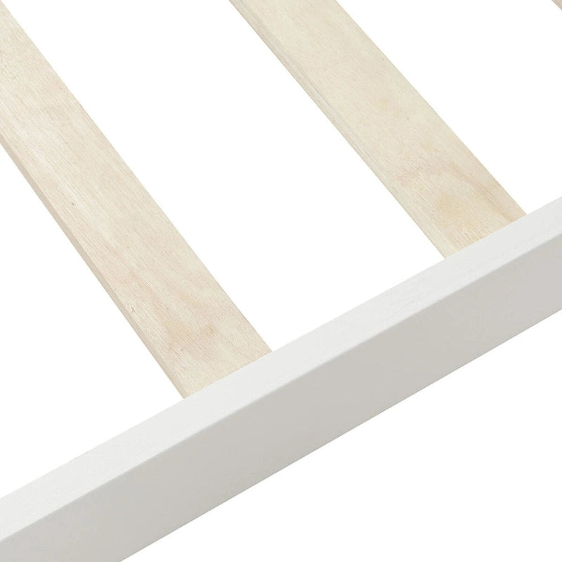 Oaks Aura Wood Platform Bed Twin Bed Frame Mattress Foundation Sleigh Bed with Headboard/Footboard/Wood Slat Support