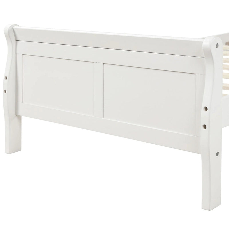 Oaks Aura Wood Platform Bed Twin Bed Frame Mattress Foundation Sleigh Bed with Headboard/Footboard/Wood Slat Support