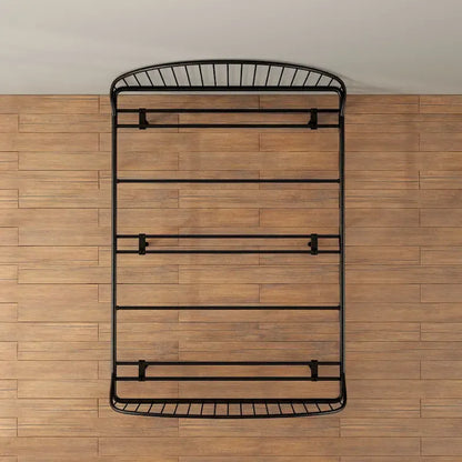 Furniture of America Duke Curved Metal Powder Coated Bed Frame, No Box Spring Needed