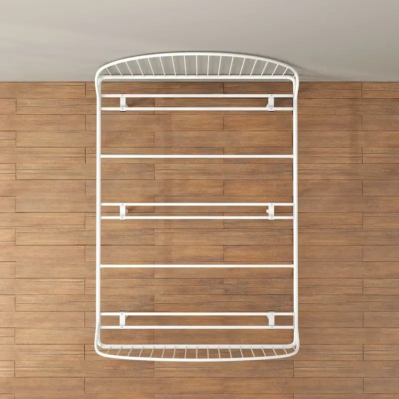 Furniture of America Duke Curved Metal Powder Coated Bed Frame, No Box Spring Needed