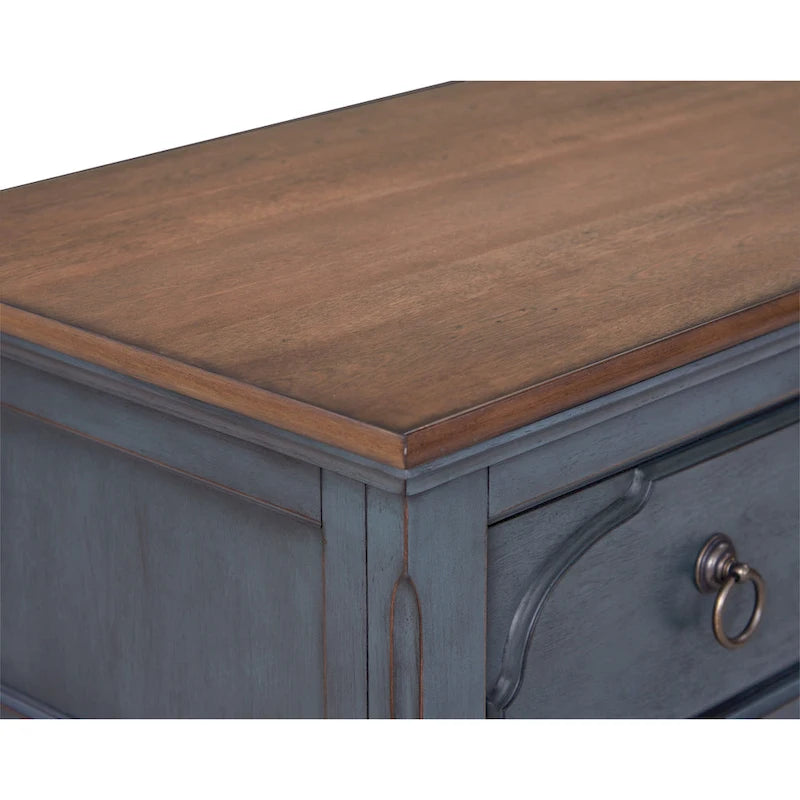 Bridgevine Home Americana Dresser, No Assembly Required, Corduroy Blue Finish