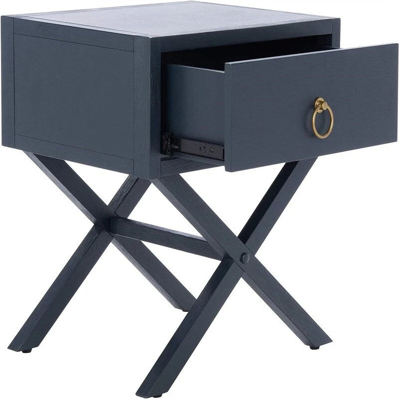 Collection Odilia Navy and Gold 1 Drawer Nightstand