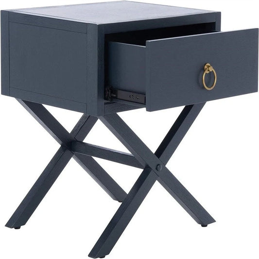 Collection Odilia Navy and Gold 1 Drawer Nightstand