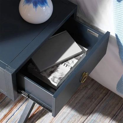 Collection Odilia Navy and Gold 1 Drawer Nightstand