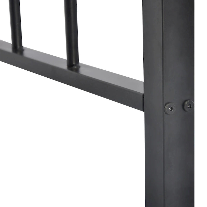 Mieres Industrial Metal Platform Bed Frame with Headboard & Footboard