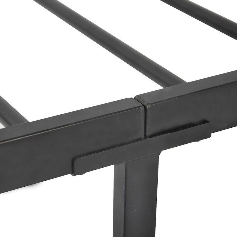 Mieres Industrial Metal Platform Bed Frame with Headboard & Footboard