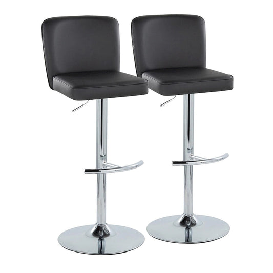 Porch & Den Holden Adjustable Bar Stool with Rounded T Footrest (Set of 2)
