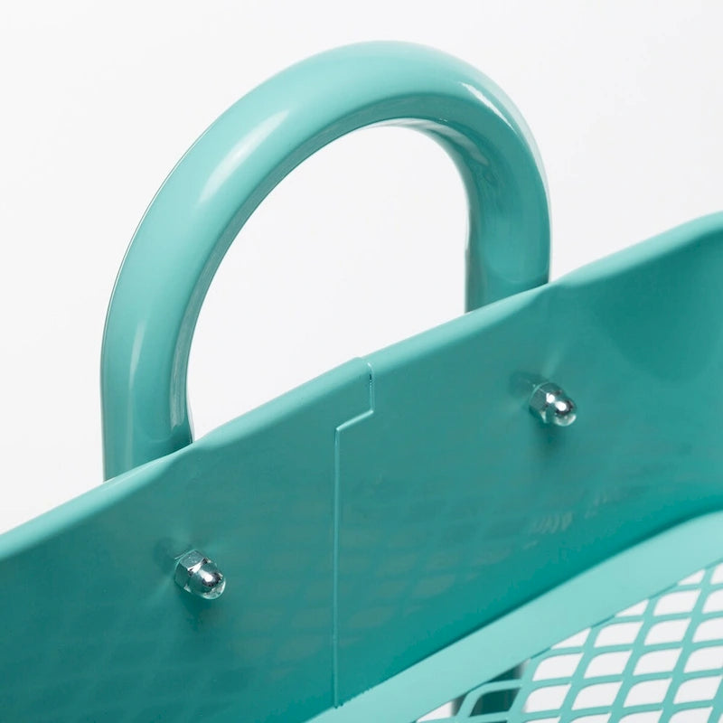 4-Tier Metal Utility Cart with Wheels Storage Shelves Organizer - 17.7x13.7x42.9