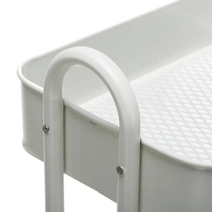 4-Tier Metal Utility Cart with Wheels Storage Shelves Organizer - 17.7x13.7x42.9