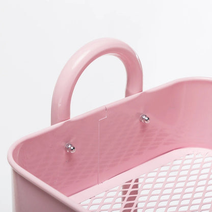 4-Tier Metal Utility Cart with Wheels Storage Shelves Organizer - 17.7x13.7x42.9