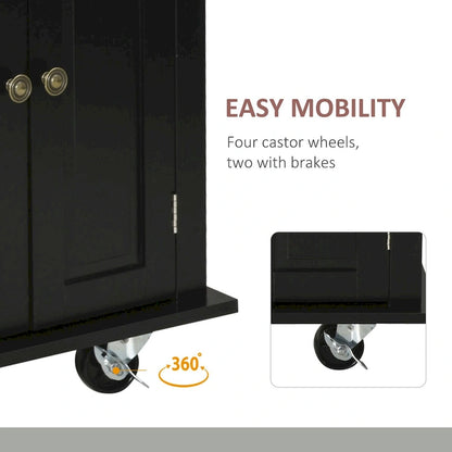 2024 NEW Modern Rolling Kitchen Island Cart with Spice Rack