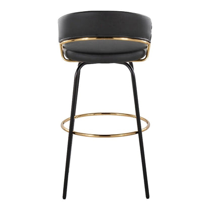 Silver Orchid Tatyana 30 Fixed-Height Bar Stool with Metal Legs (Set of 2)