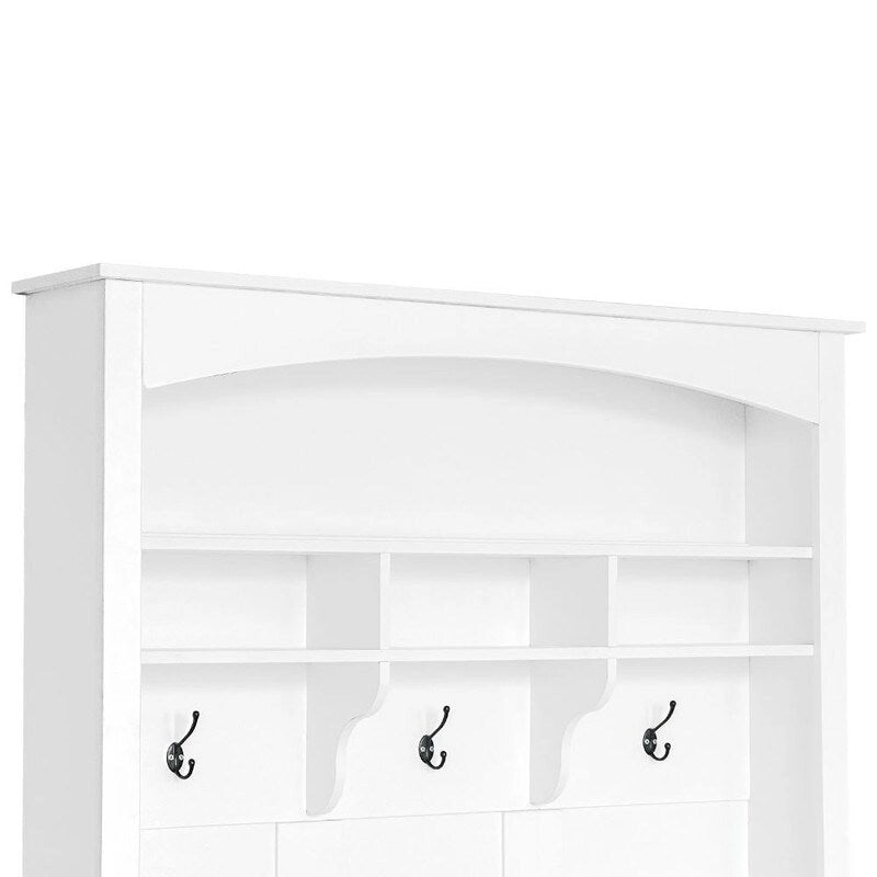 47.2Wide Hall Tree Multi-functional Shoe Storage with 3 Hanging Hooks