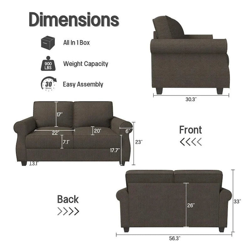 Solid Wood Frame Sofa
