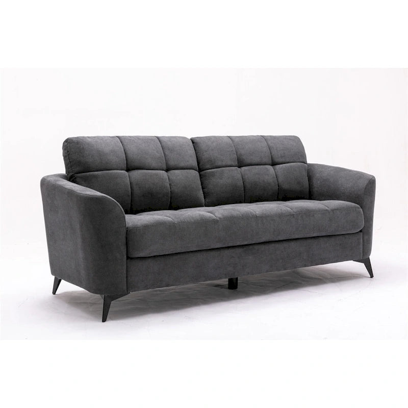 Velvet Fabric Sofa Loveseat Chair Living Room Set
