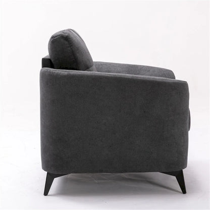 Velvet Fabric Sofa Loveseat Chair Living Room Set