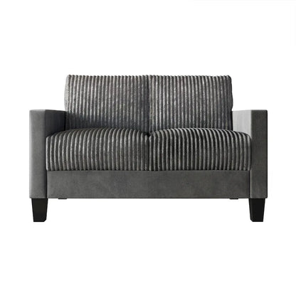 CraftPorch Corduroy Mid-Century Modern Velvet Upholstered Loveseat