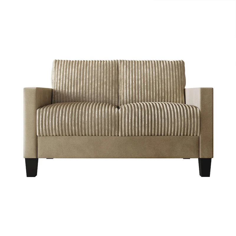 CraftPorch Corduroy Mid-Century Modern Velvet Upholstered Loveseat