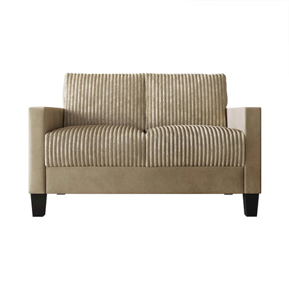 CraftPorch Corduroy Mid-Century Modern Velvet Upholstered Loveseat