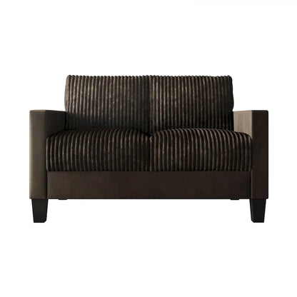 CraftPorch Corduroy Mid-Century Modern Velvet Upholstered Loveseat