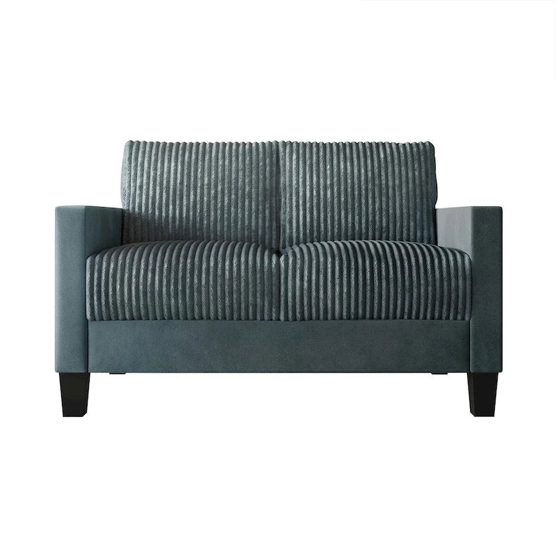 CraftPorch Corduroy Mid-Century Modern Velvet Upholstered Loveseat